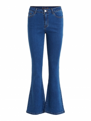 VIFLAIR EMILIA RW FLARED JEANS MEDIUM BLUE DEN