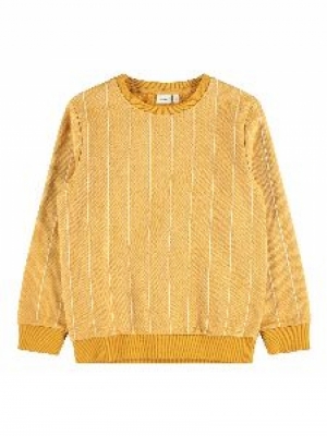 NKMDIRK LS BOXY SWEAT UNB CAMP SPRUCE YELLOW