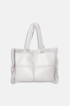 VEGAN LEATHER AND FAUX FUR SHO BIRCH
