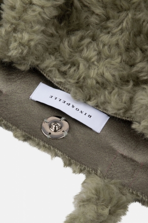 FAUX SHEARLING SHOPPER MISTLETOE