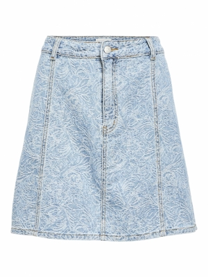 OBJMIRWA RE MW SHORT DNM SKIRT LIGHT BLUE