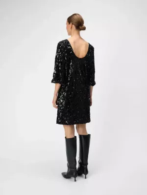 OBJEMINE SHORT DRESS BLACK