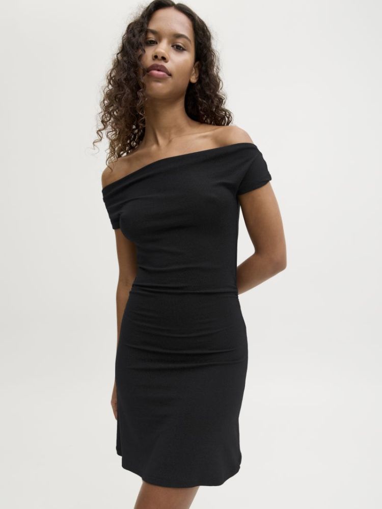 JXARIA SS SHORT DRESS BLACK