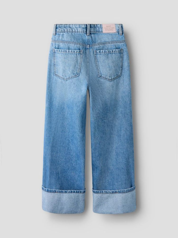 NKFBELLA WIDE LC FOLD JEANS 11 Medium Blue Den