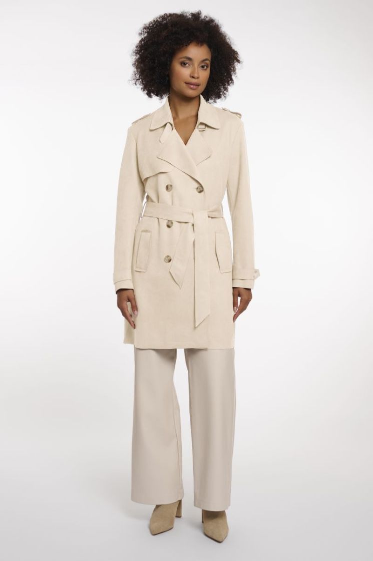 DOUBLE BREASTED TRENCHCOAT BIRCH