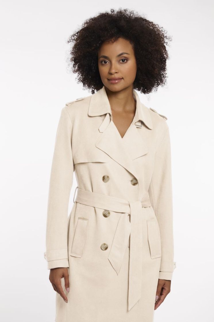 DOUBLE BREASTED TRENCHCOAT BIRCH