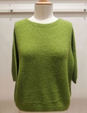 PULL MANCHE COURTE VERT PISTACHE