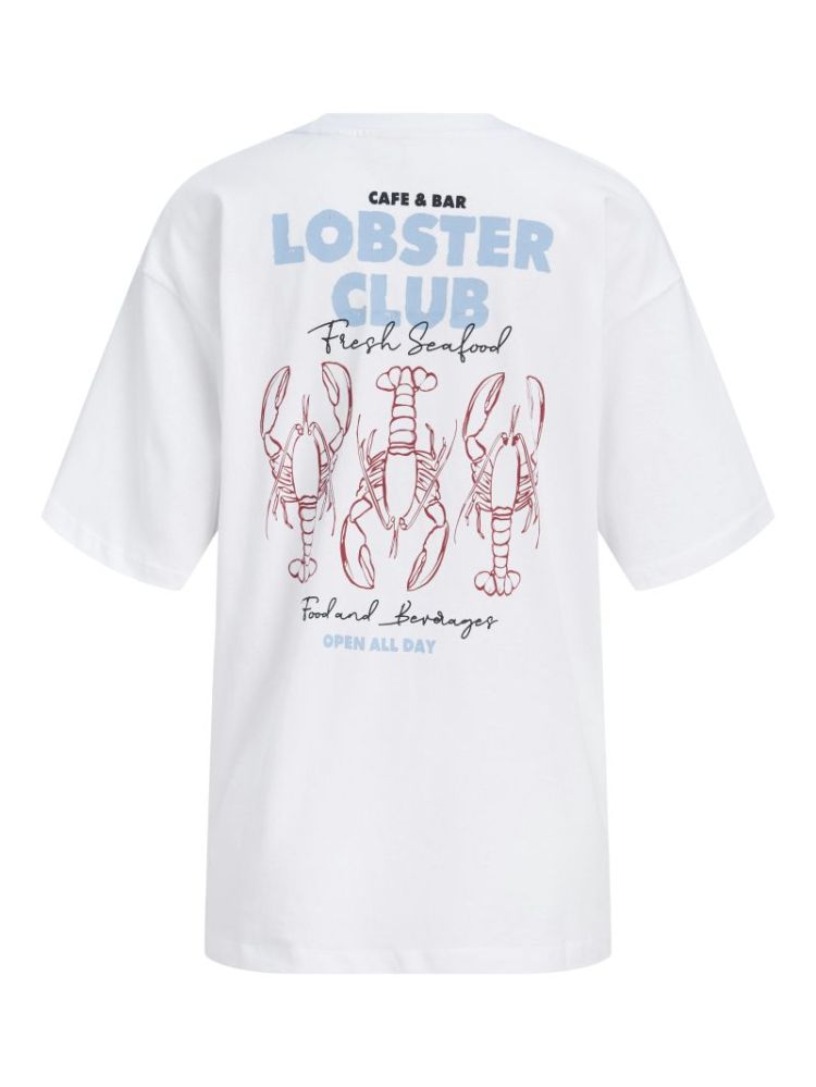JXMILLOW LOOSE SS TEE BR WHITE:LOBSTE