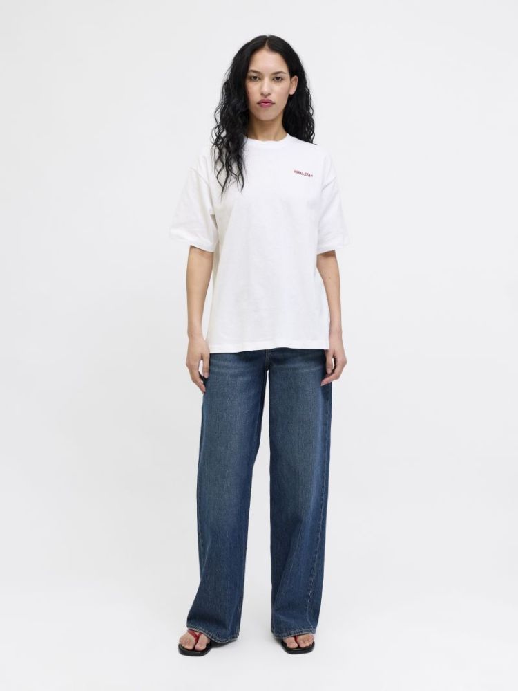JXMILLOW LOOSE SS TEE BR WHITE:SHELL