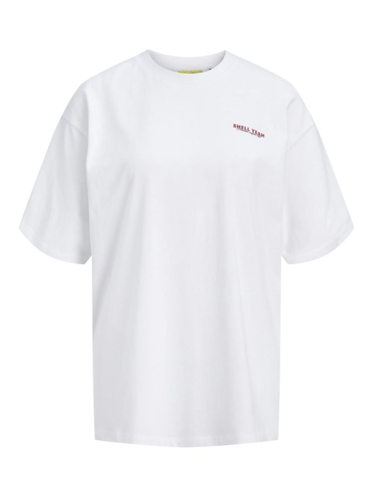JXMILLOW LOOSE SS TEE BR WHITE:SHELL