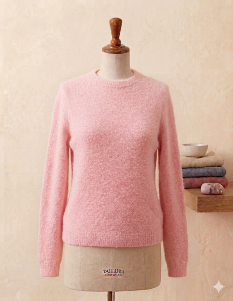 PULL COLL ROND roze  