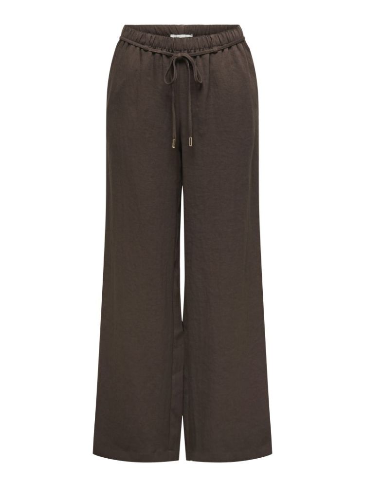 JDYFINN MW BELT WIDE PANT COFFEE BEAN