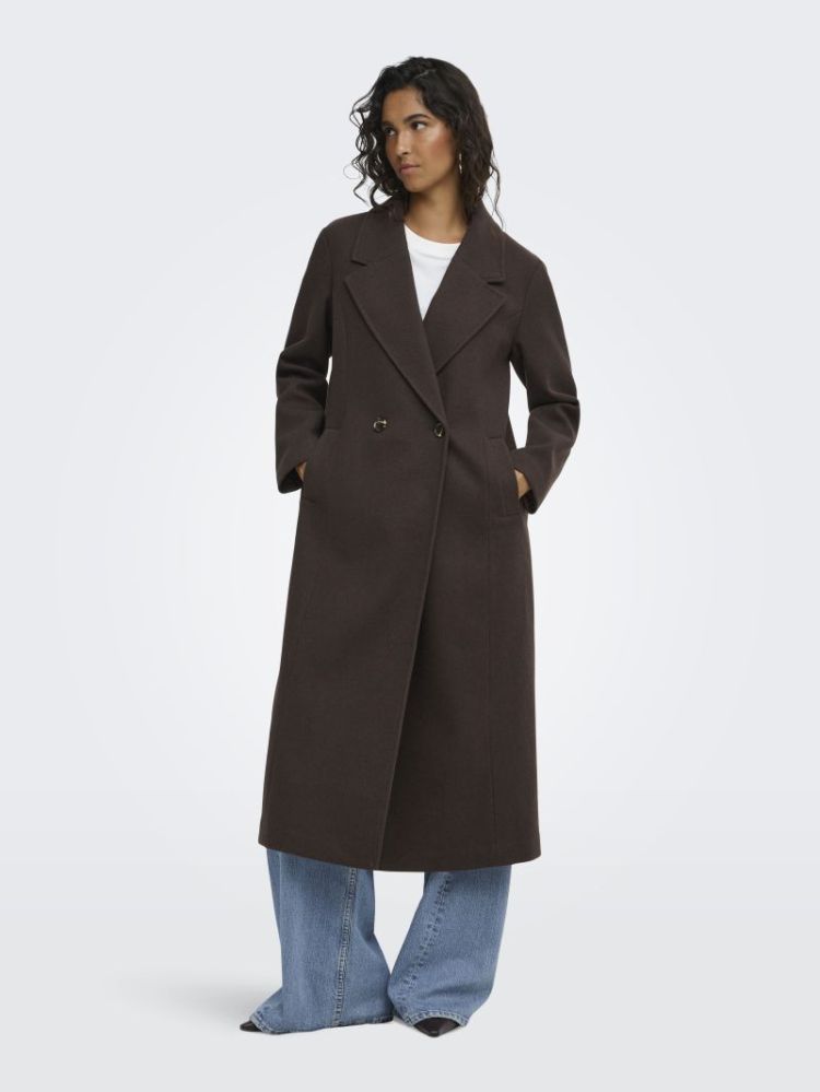 JDYVIOLA LIFE X-LONG COAT CHOCOLATE TORTE