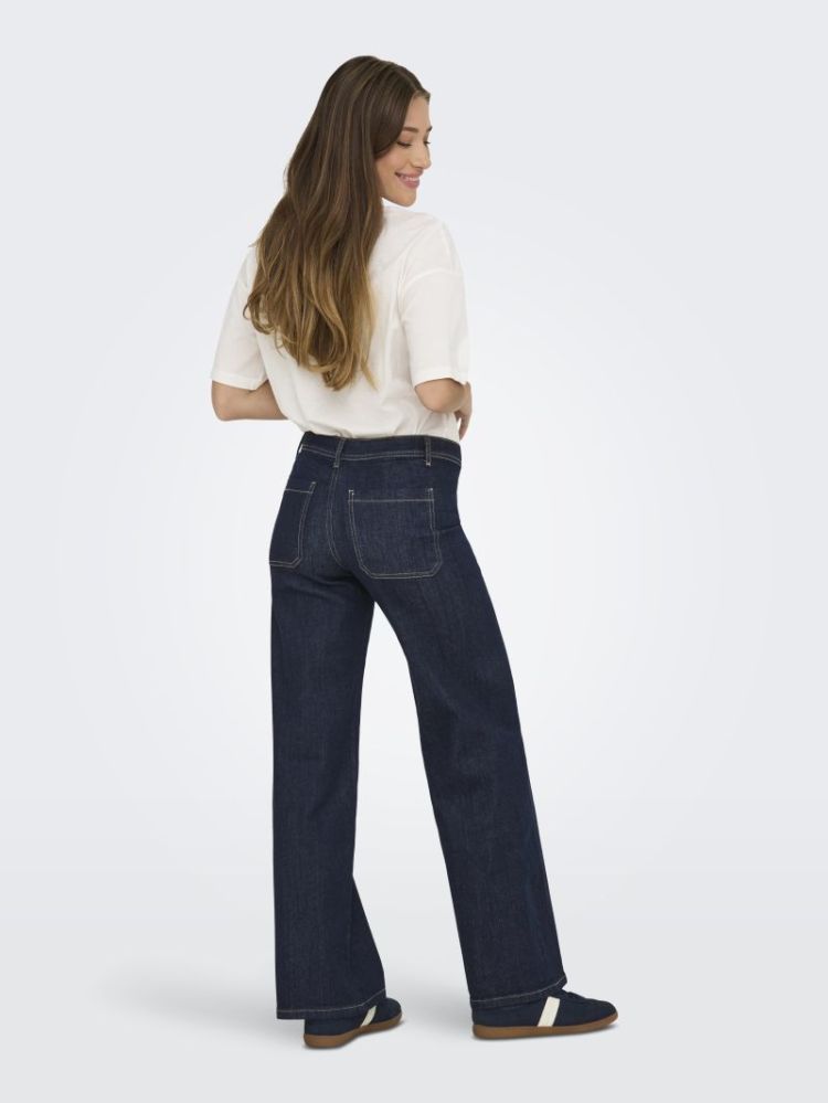 JDYVANESSA MW WIDE JEANS NOOS DARK BLUE DENIM