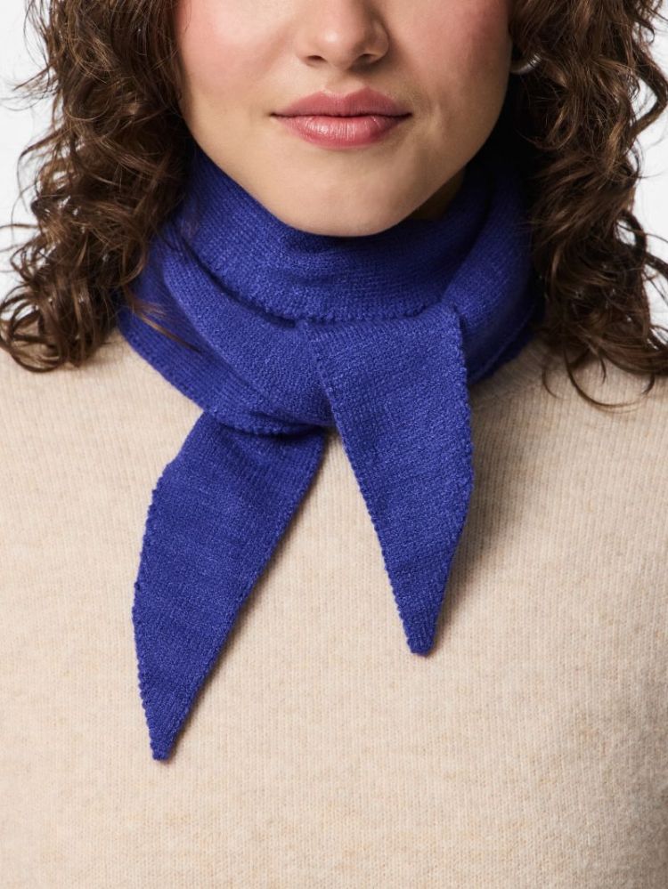 PCKOMMA TRIANGLE SCARF NOOS BLUING  
