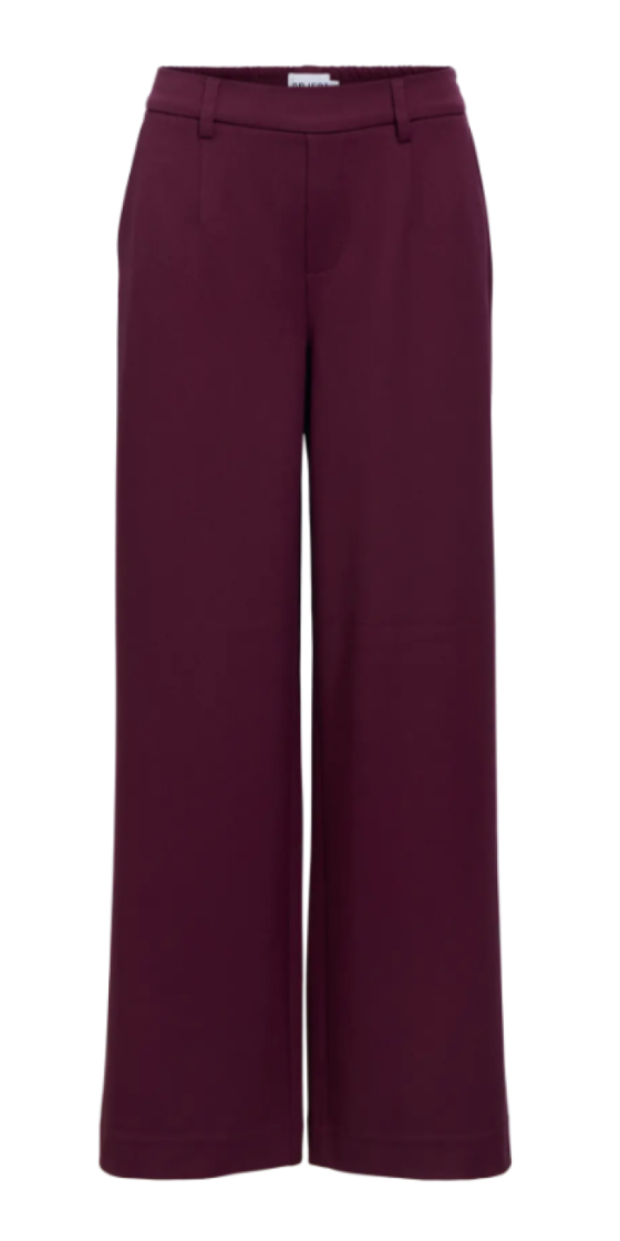 OBJLISA WIDE PANT NOOS WINDSOR WINE