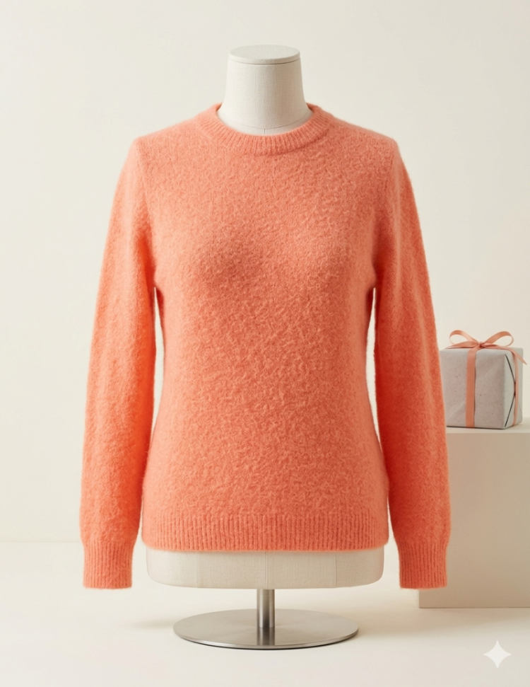 PULL COLL ROND SAUMON