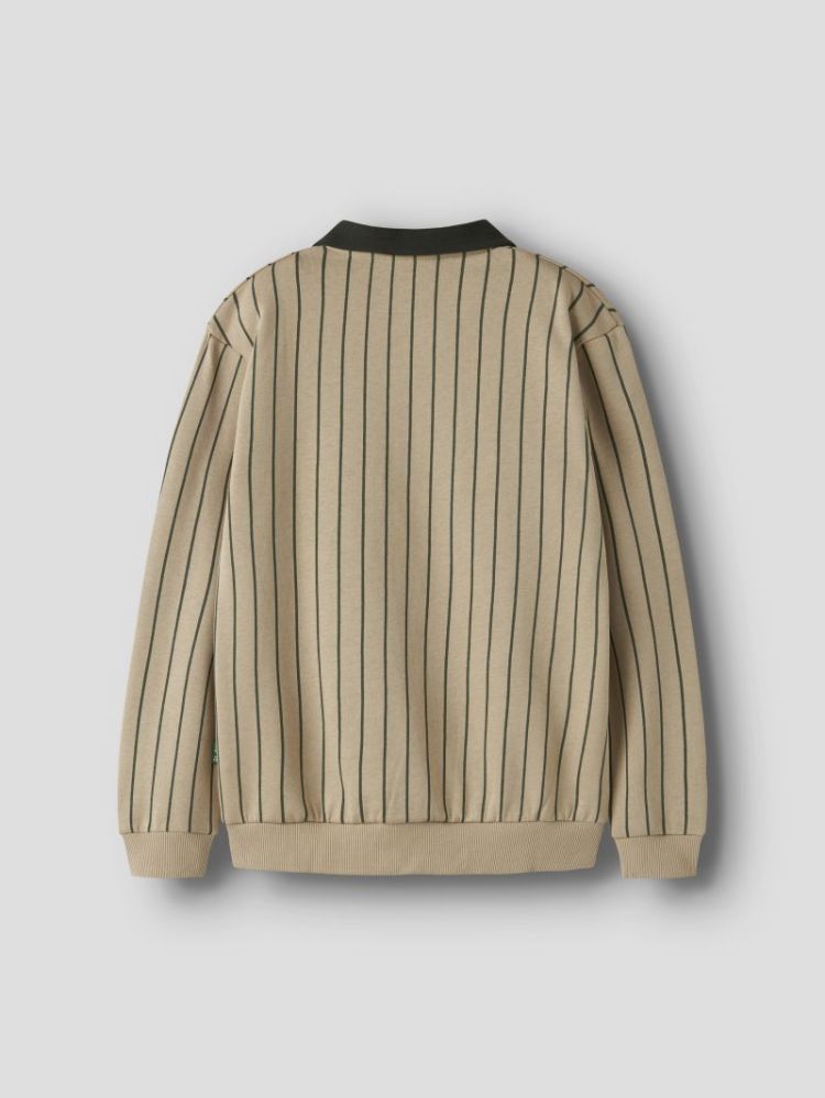 NKMLESTER LS NREG POLO SWEAT SESAME