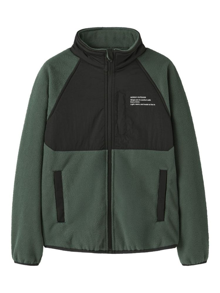 NKNMYLES FLEECE JACKET JUNGLE GREEN