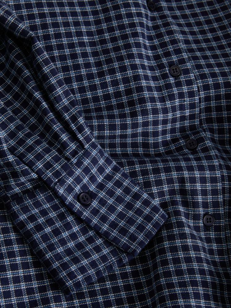 JXJAMIE CHECK FLANNEL LS 5040720 Blue