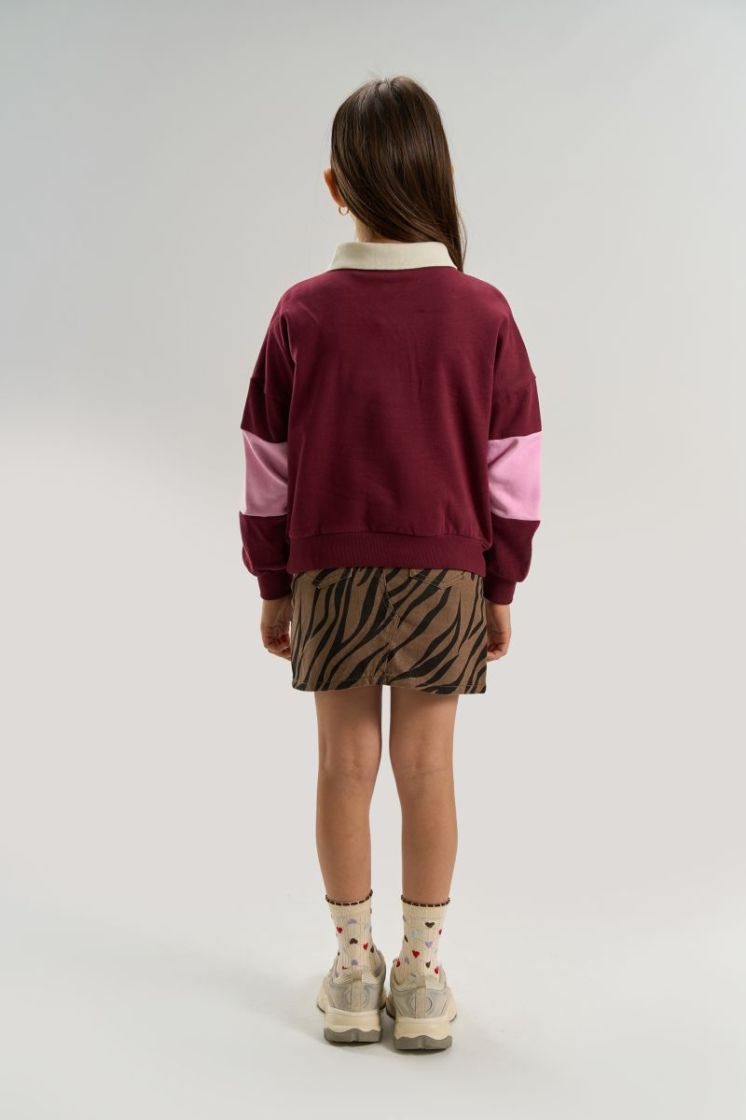 TNVaniza OS Polo Sweatshirt Burgundy TN