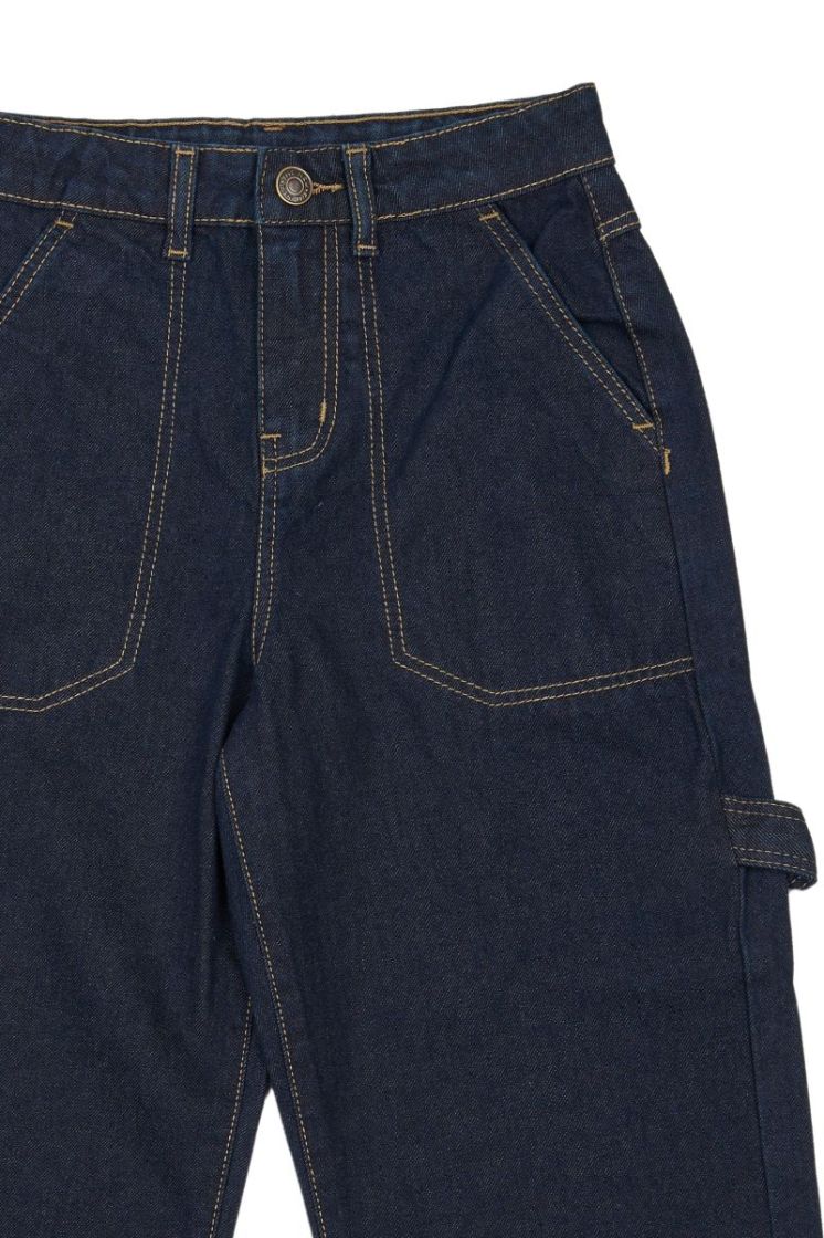 TNBern Baggy Fit Worker Jeans Unwashed Blue D