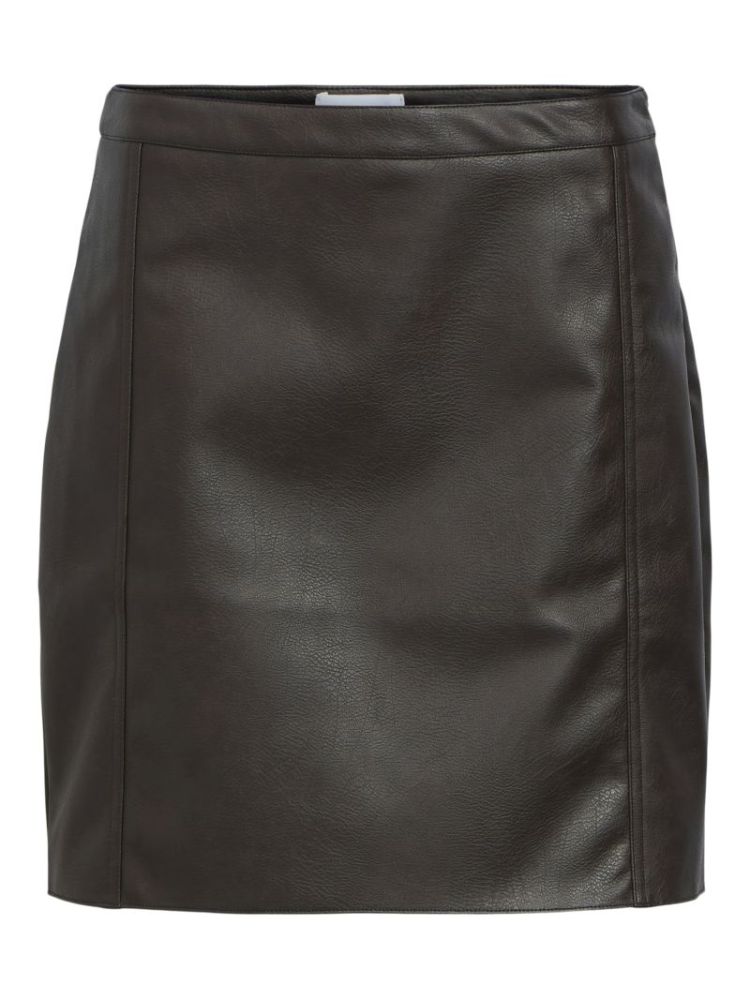 OBJLIVA HW SHORT SKIRT SEAL BROWN