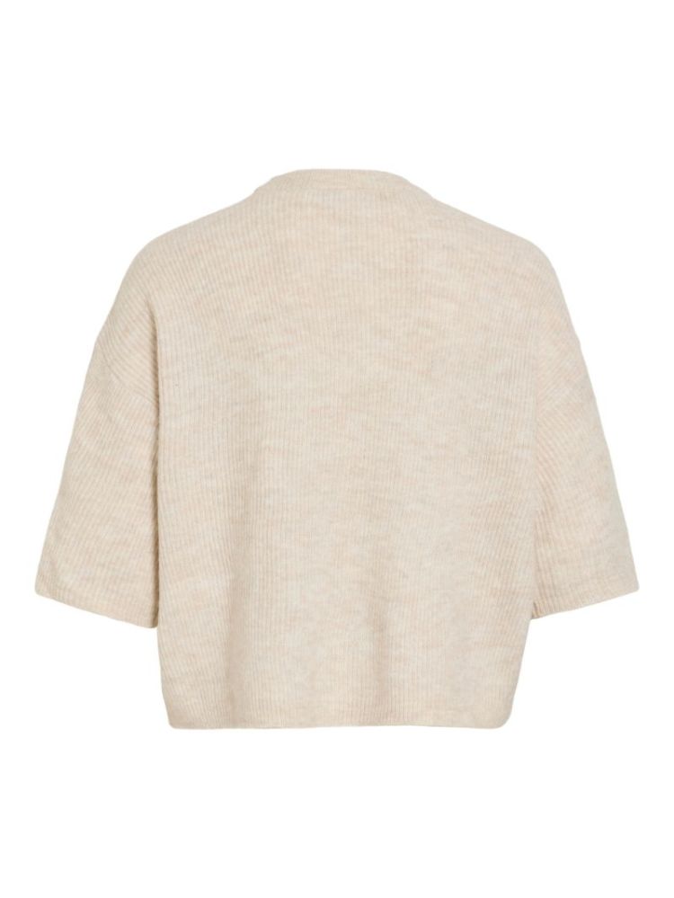 VIVIOLIO O-NECK KNIT TOP SUPER LIGHT NAT