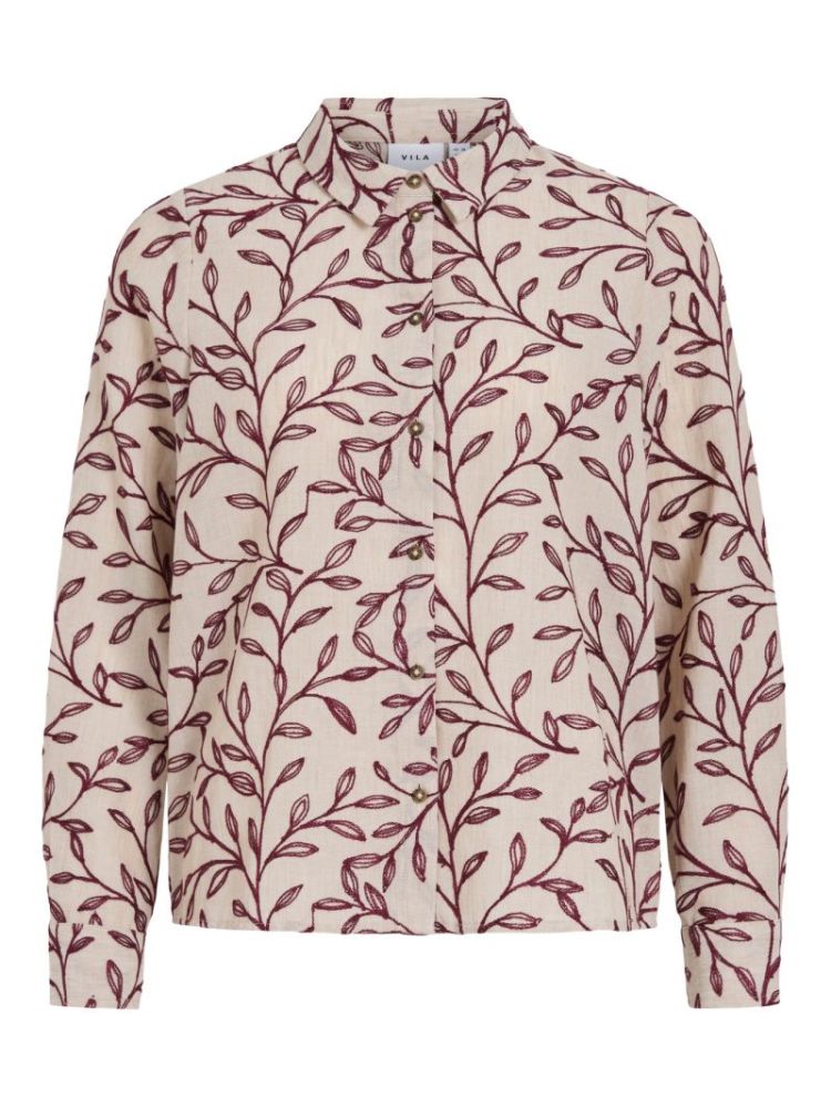 VIFLURA EFA O-NECK LS SHIRT SUPER LIGHT NAT