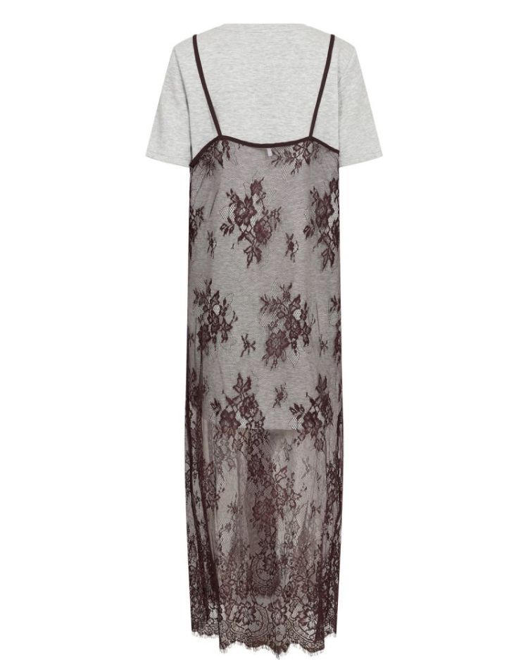 NUSOLENA DRESS LIGHT GREY MELA