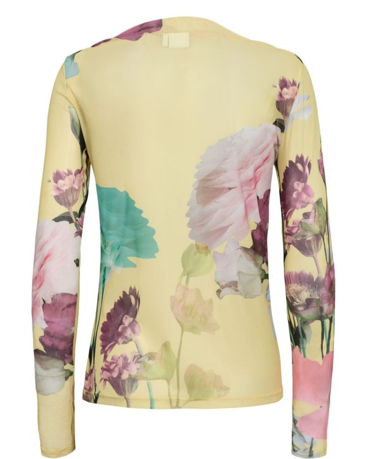 NUKIRELLA MESH BOATNECK TOP CANARY YELLOW