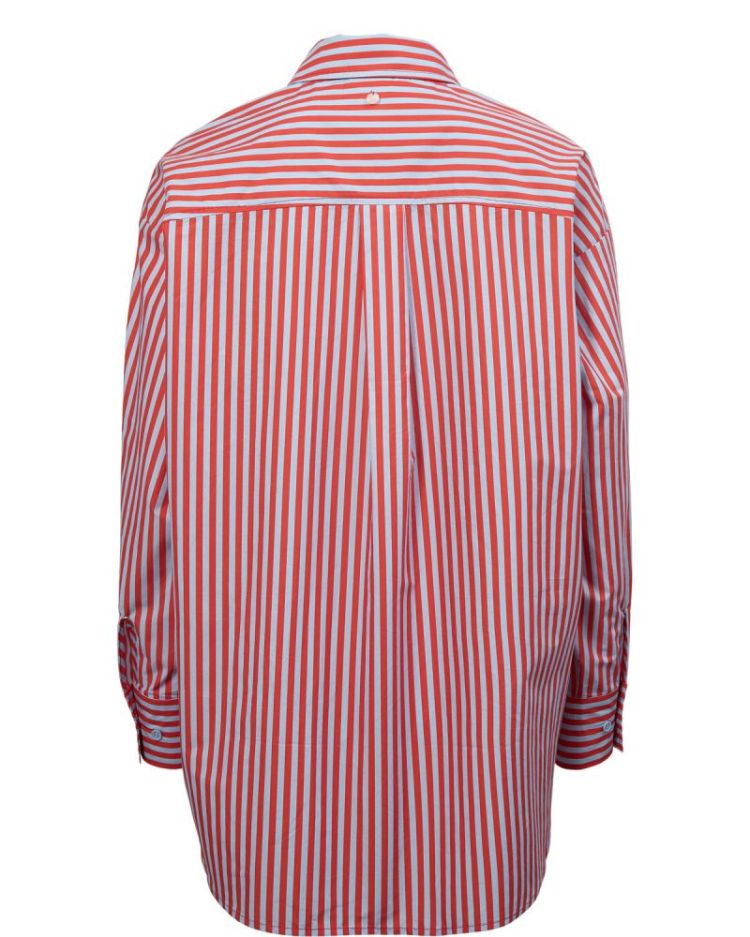 NUASSA OVERSIZE ROSE SHIRT FIERY RED