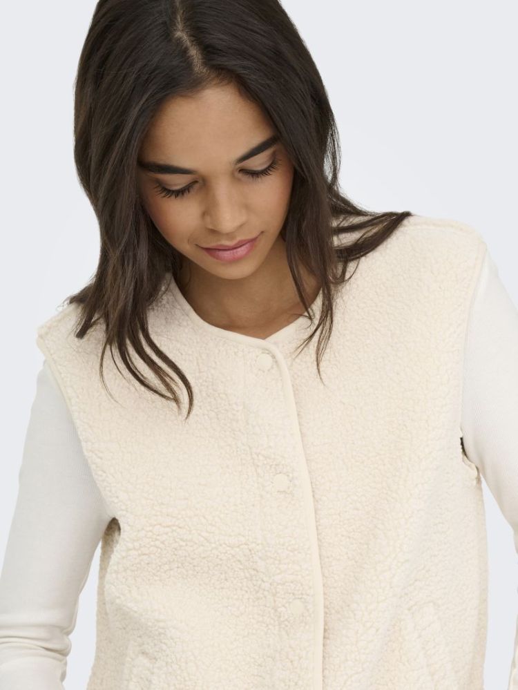 JDYSIMINA TEDDY WAISTCOAT NOOS PUMICE STONE