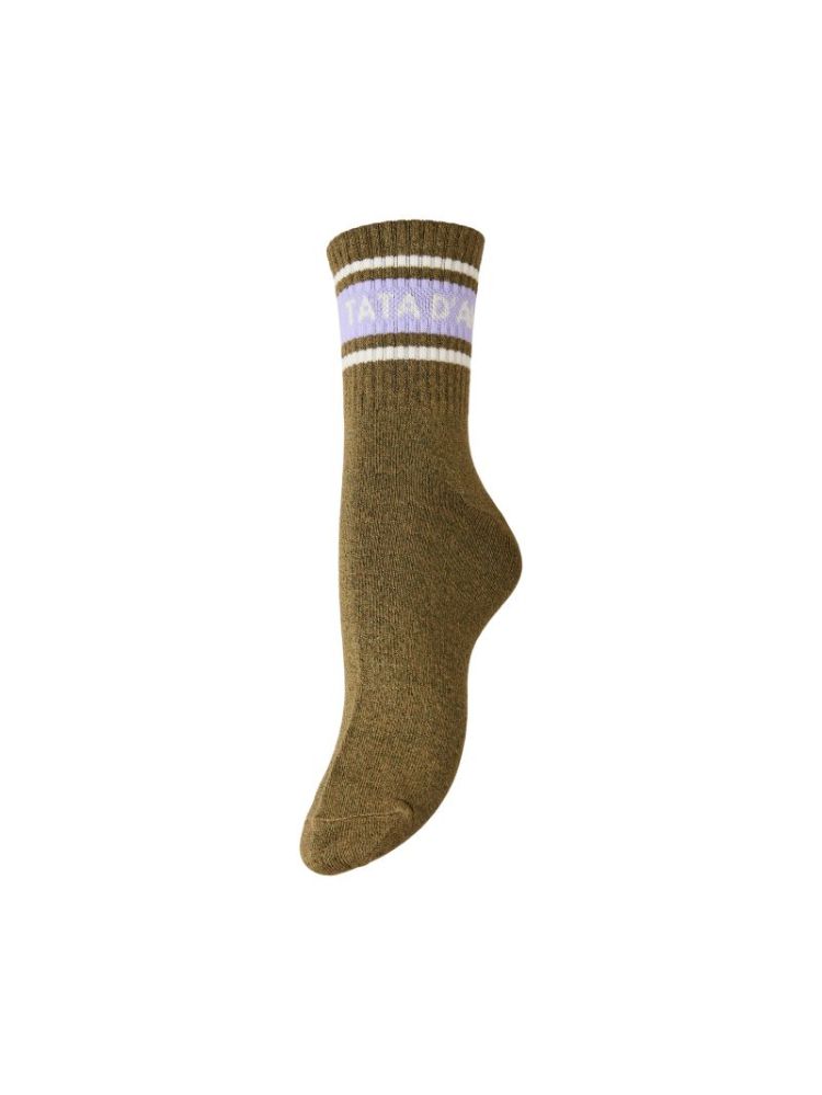 PCSIMONE GLITTER STATEMENT SOC MILITARY OLIVE