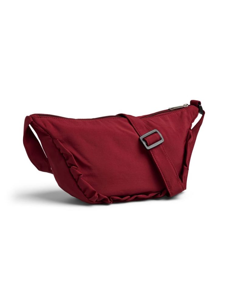 PCAMANDA FRINGES BUMBAG NEW MAROON