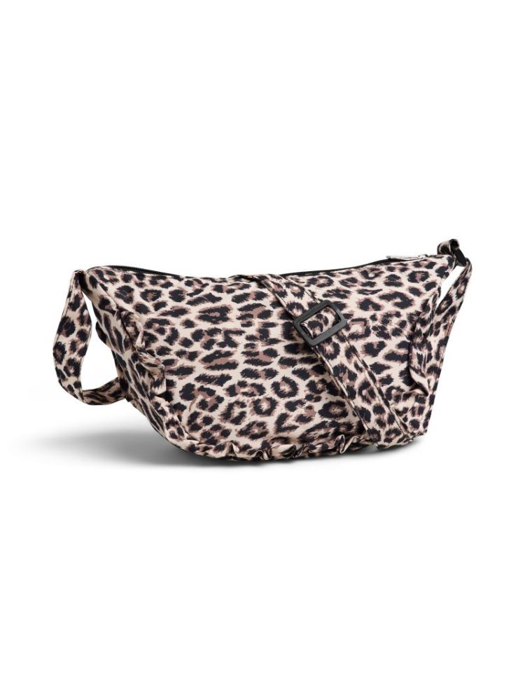 PCAMANDA FRINGES BUMBAG BLACK LEO