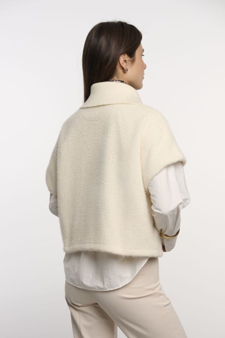 WAISTCOAT WITH SNAP CLOSURE BIRCH