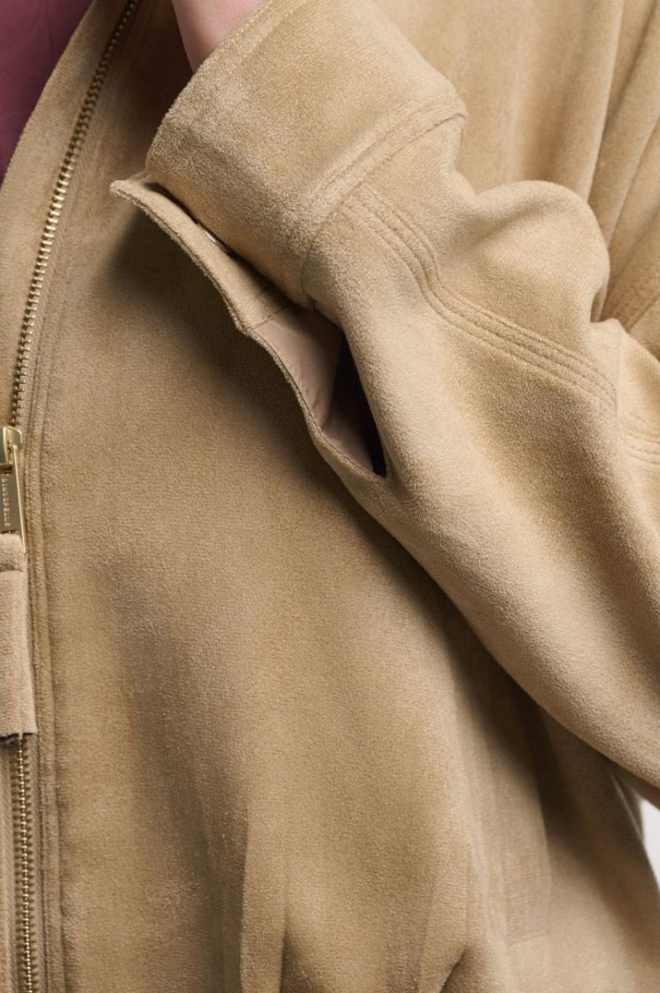 BOMBER JACKET WITH ZIP CLOSURE GOLDEN REED