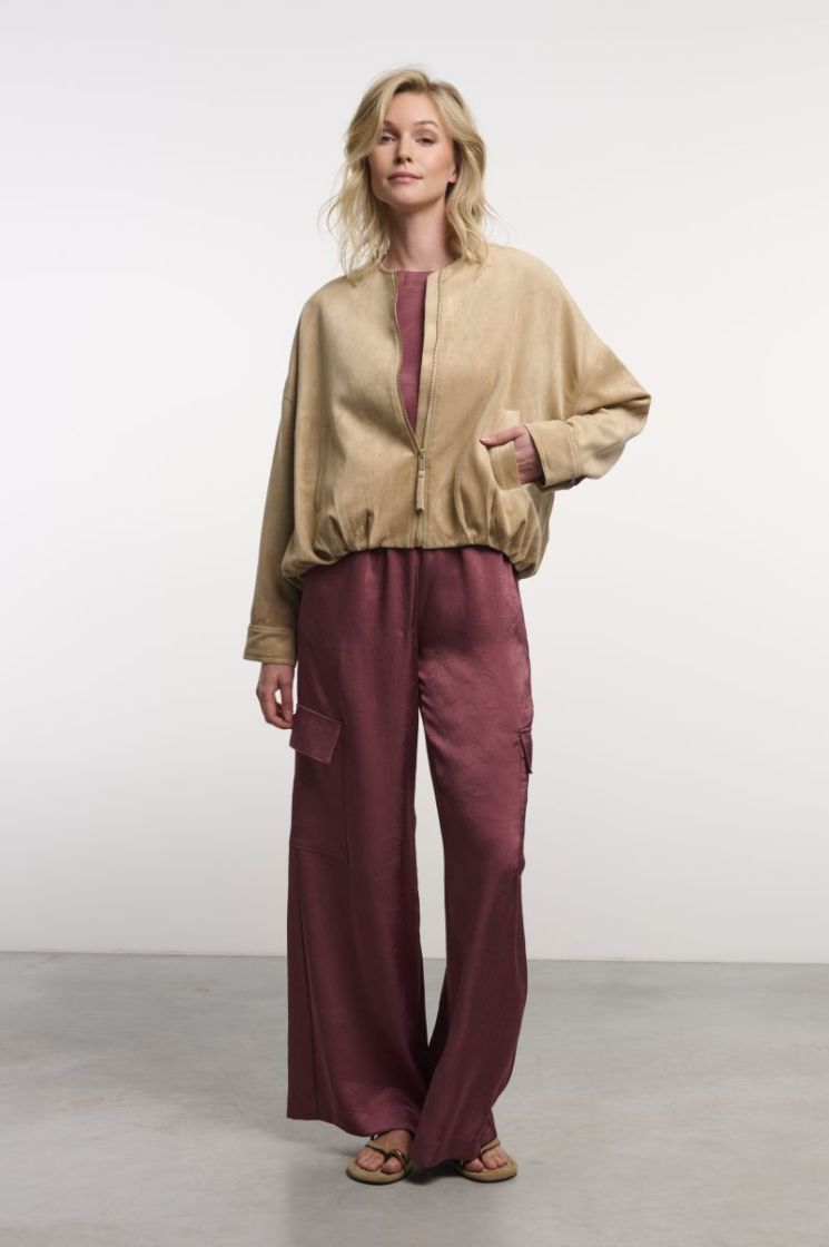 BOMBER JACKET WITH ZIP CLOSURE GOLDEN REED