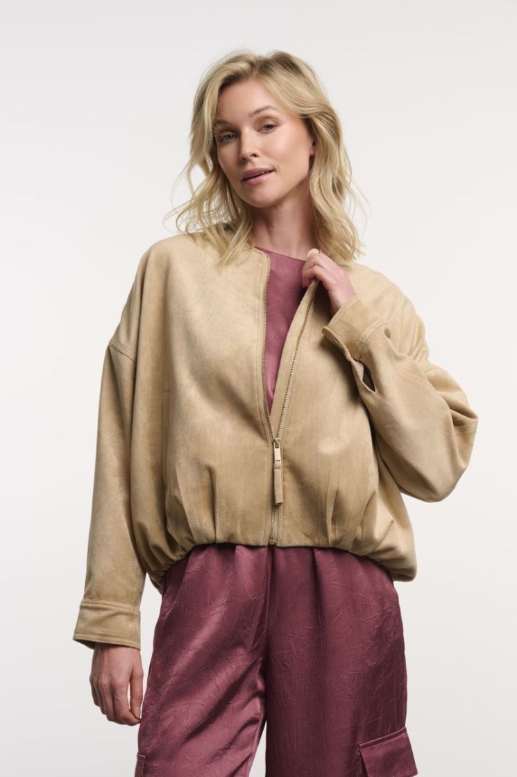 BOMBER JACKET WITH ZIP CLOSURE GOLDEN REED