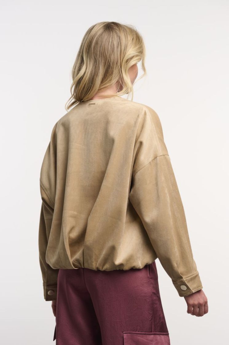 BOMBER JACKET WITH ZIP CLOSURE GOLDEN REED