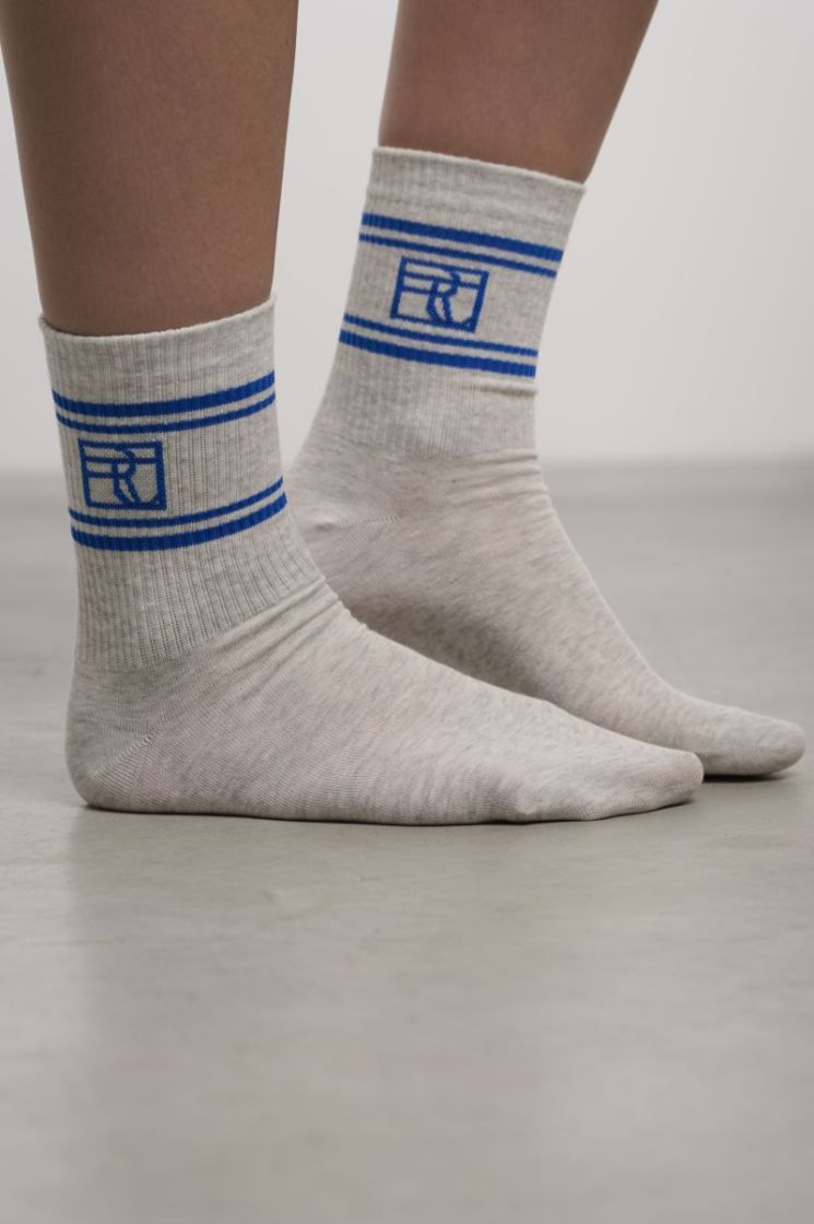 R&P SOCKS LIGHT GREY BLUE