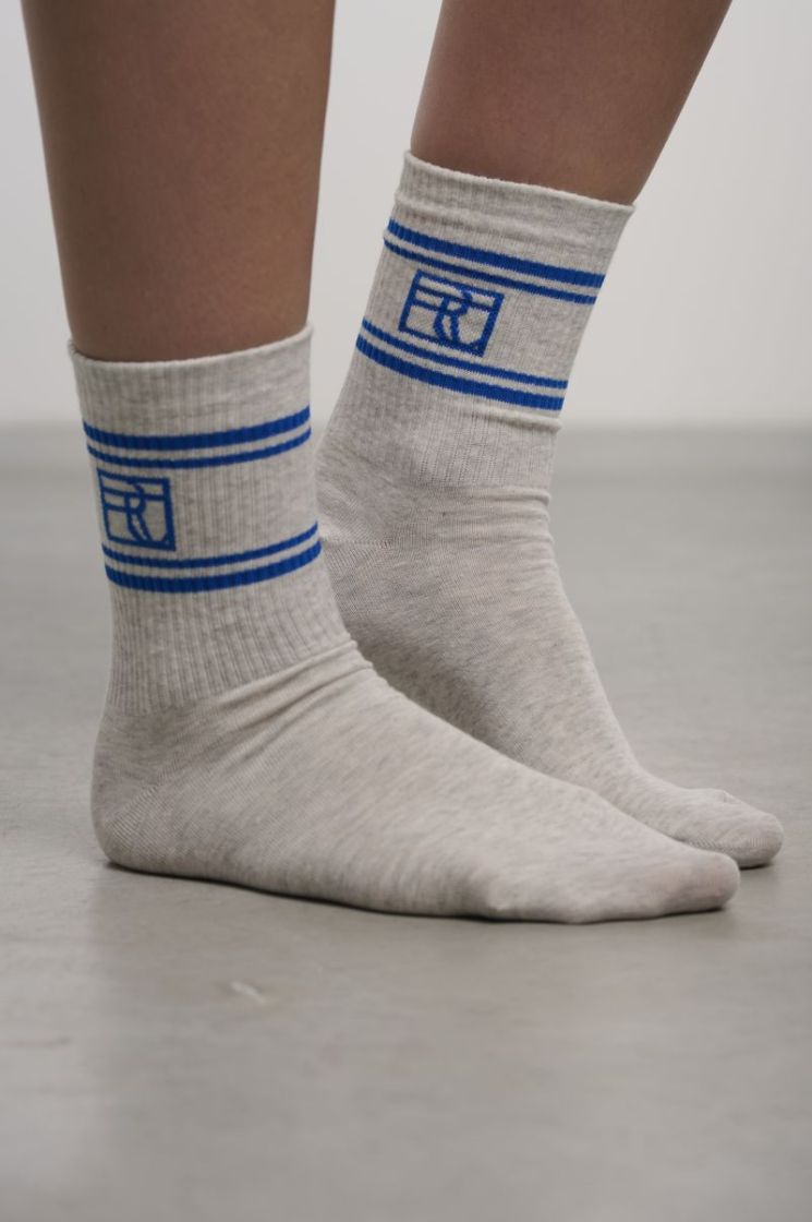 R&P SOCKS LIGHT GREY BLUE