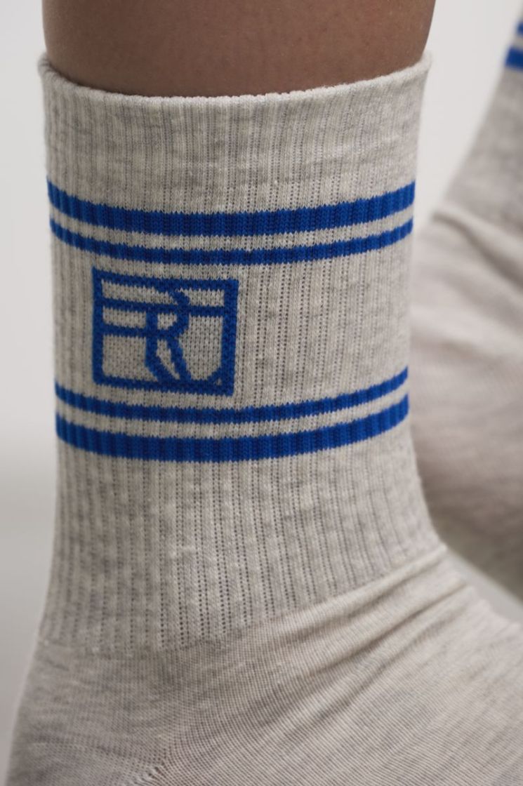 R&P SOCKS LIGHT GREY BLUE