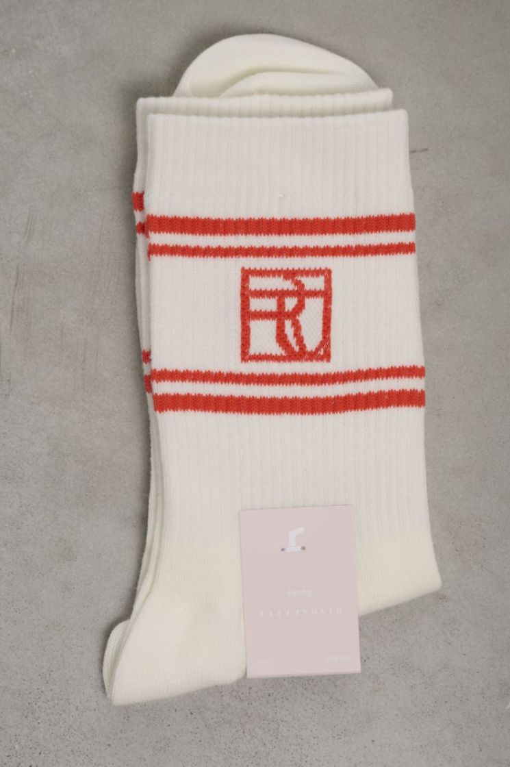 R&P SOCKS SNOW HOT CORAL