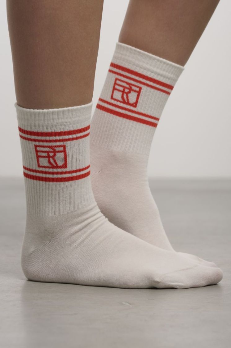 R&P SOCKS SNOW HOT CORAL