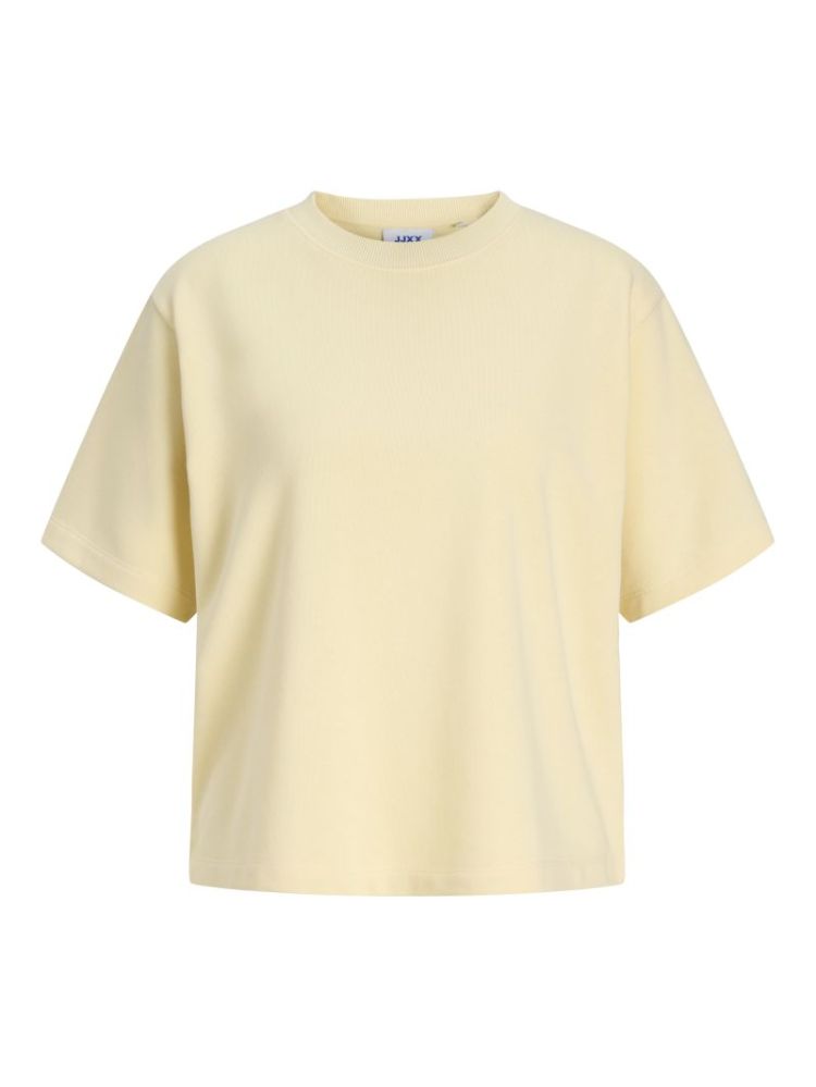 JXALFA SS CROP TEE PASTEL YELLOW