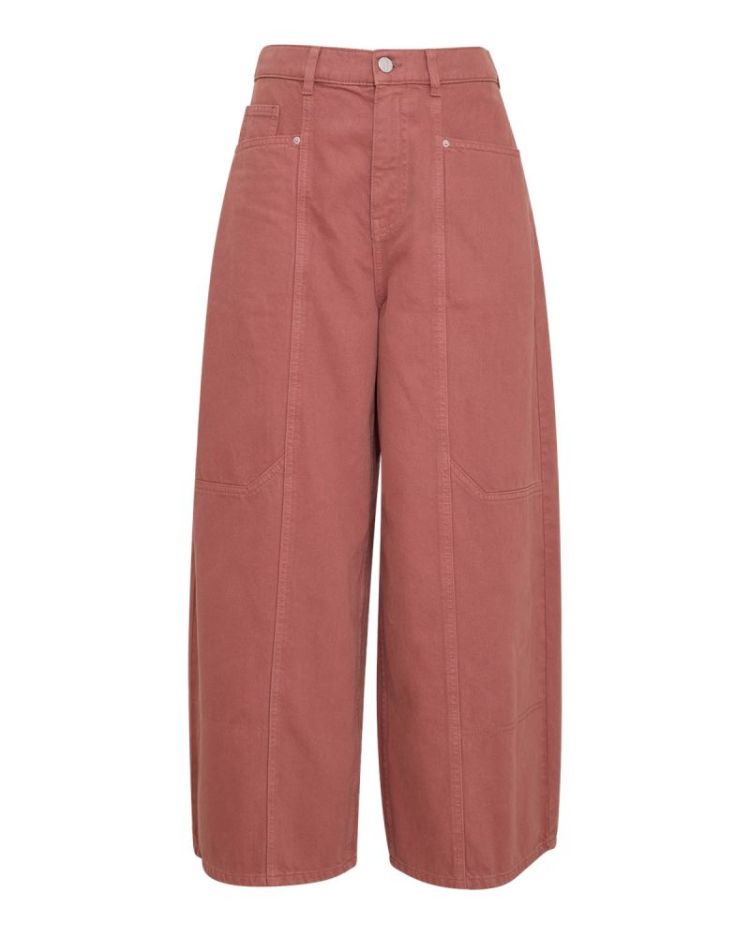 MSCHLOA ELA HW BOXY WIDE ANKLE MARSALA WASH