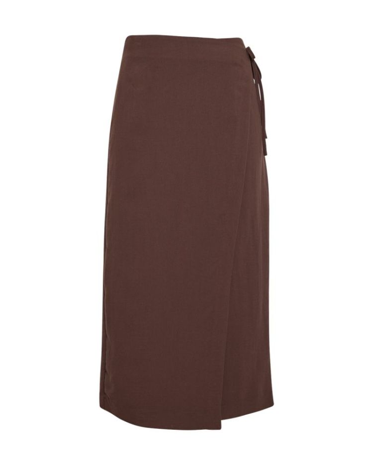 MSCHGIA FRANCISKA HW WRAP SKIR COFFEE MELANGE