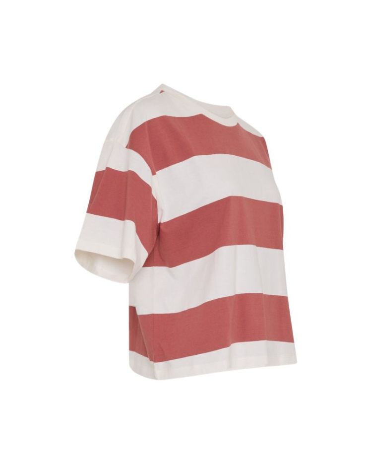 MSCHNALDI ORGANIC TEE MARSALA/EGRET